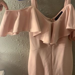 light pink knee length dress